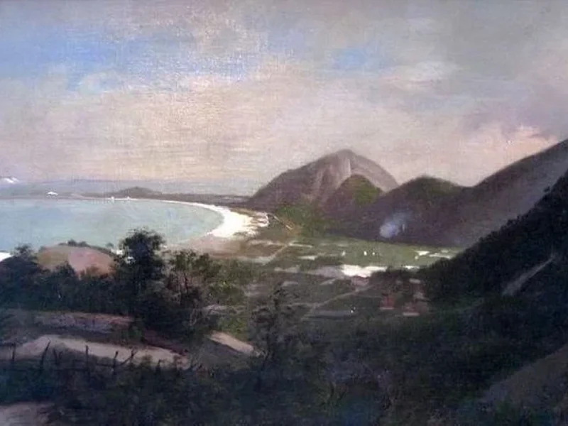 1848-Augusto Rodrigues Duarte - Paesaggio di Rio de Janeiro
